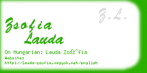zsofia lauda business card